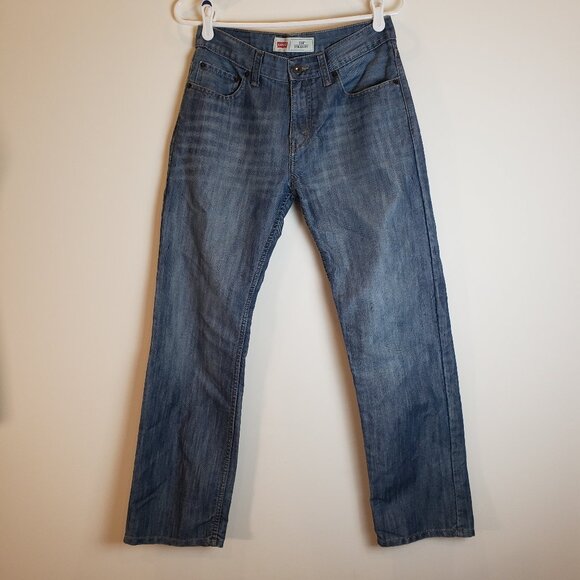 LEVIS 514 Straight Medium Blue Wash Zip Closure 18 Reg. 29 x 29